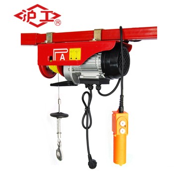 滬工小型吊機220V微型電動葫蘆建筑裝修家用電動提升機500kg1噸12米