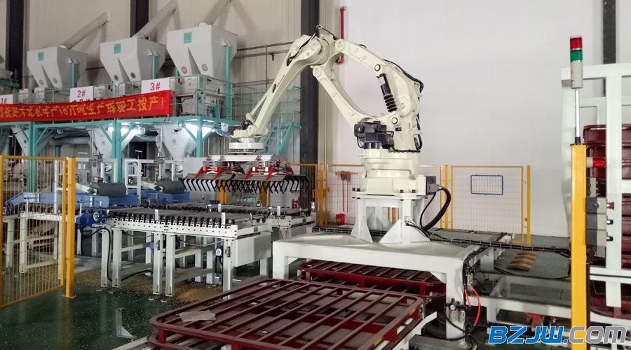 自動搬運袋裝桶裝化肥水泥工業碼垛機器人機械手臂