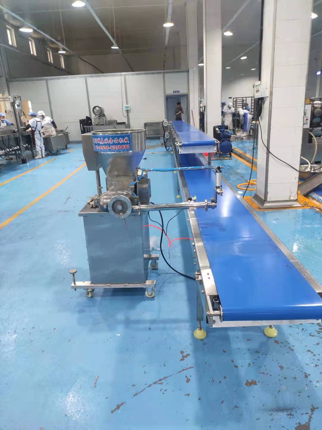 提高蛋餃生產率的機器138 6364 6772春秋蛋餃注餡生產線