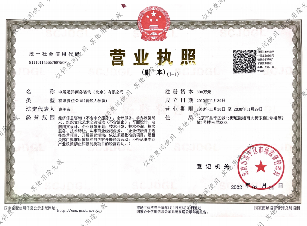 中展遠洋商務咨詢(北京)有限公司