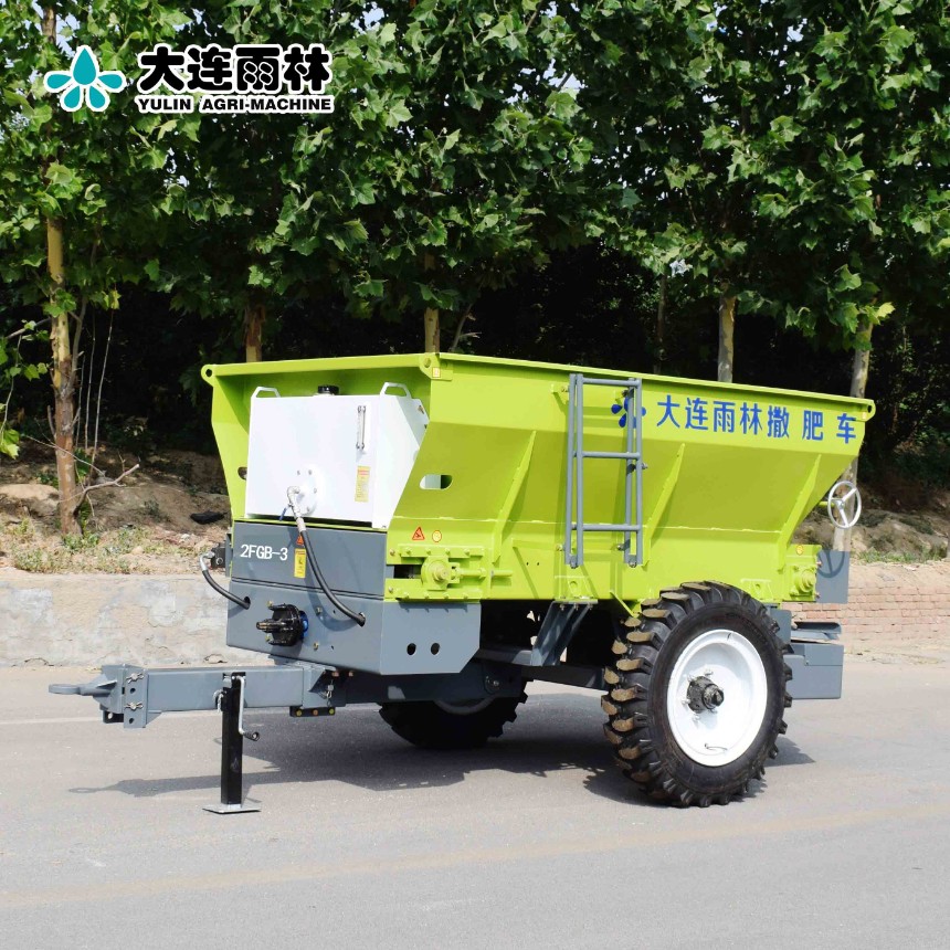 大連雨林小型3方雙圓盤撒肥機 畜禽糞便撒糞機 有機肥拋撒機