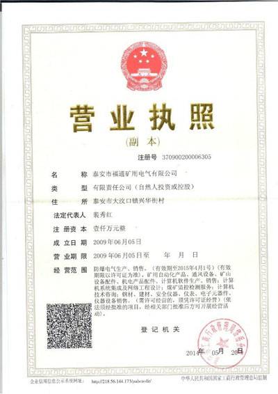 泰安市福通礦用電氣有限公司