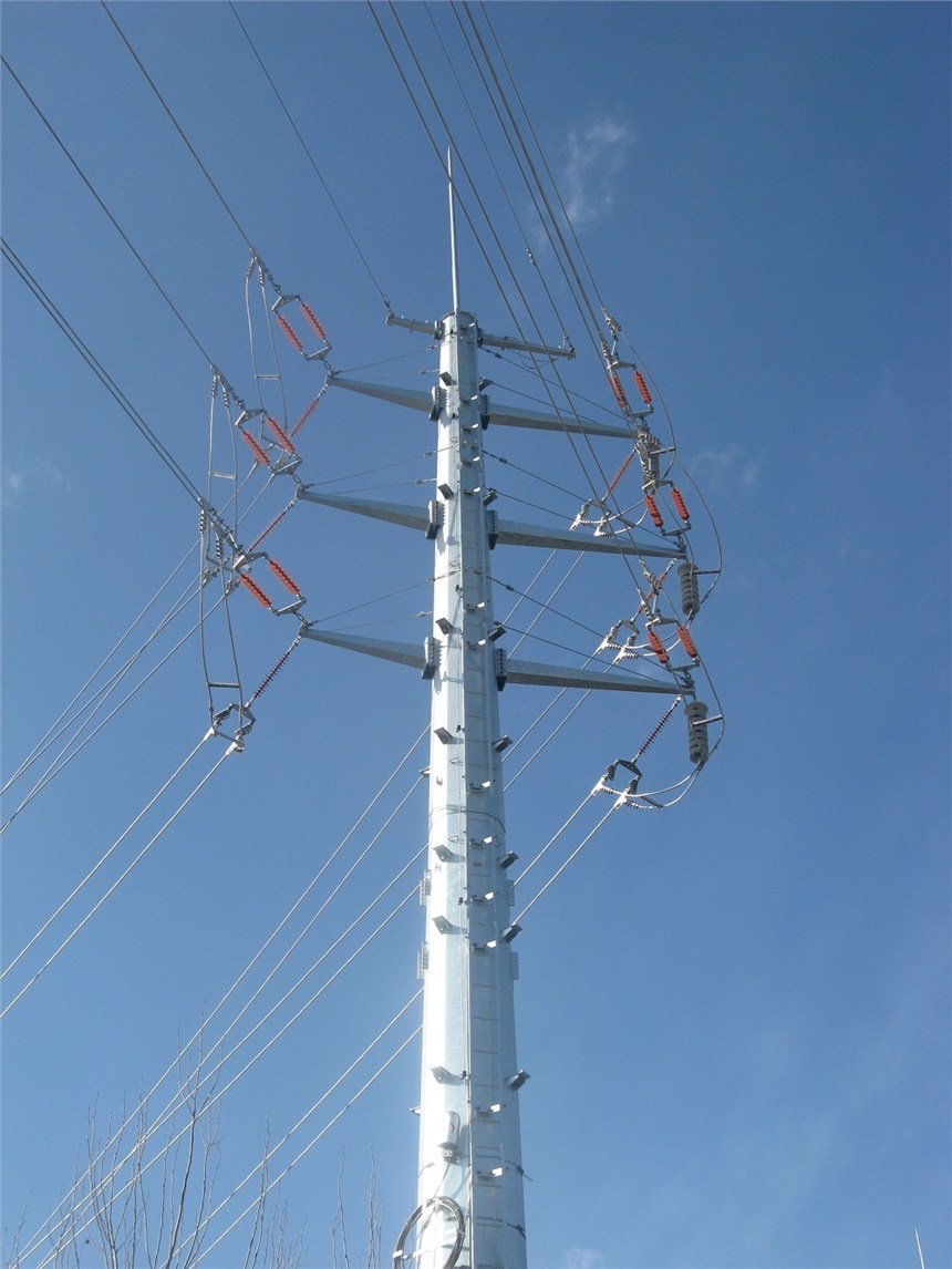 河北電力鋼管桿 地腳螺栓生產廠家電力鋼管樁 電力鋼桿