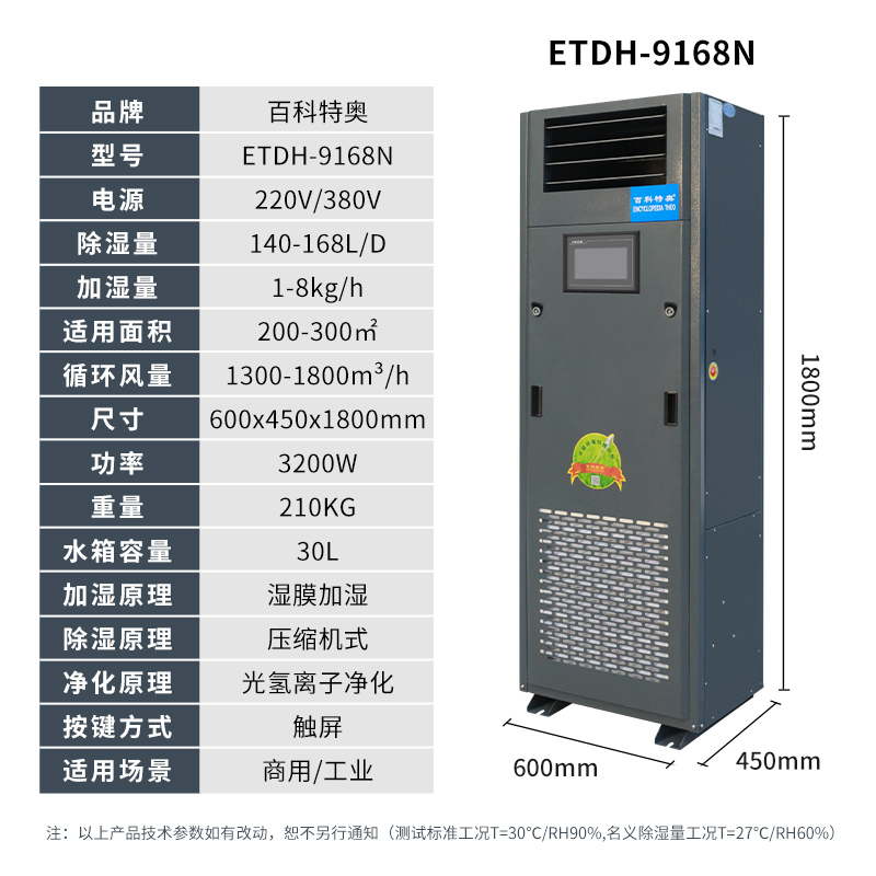 恒濕機ETDH9168N，機房恒濕一體機