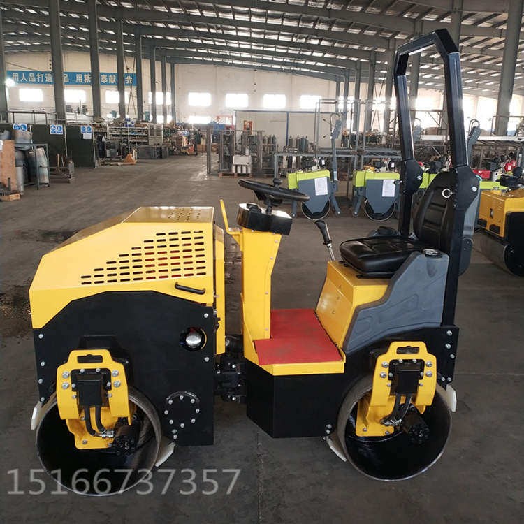 一噸小碾子 載人式壓路機 瀝青路面振動碾 輕型壓路機