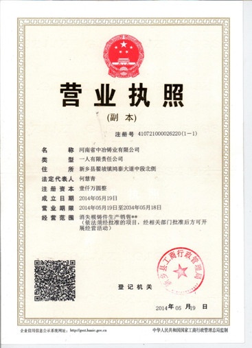 河南省中冶鑄業(yè)有限公司