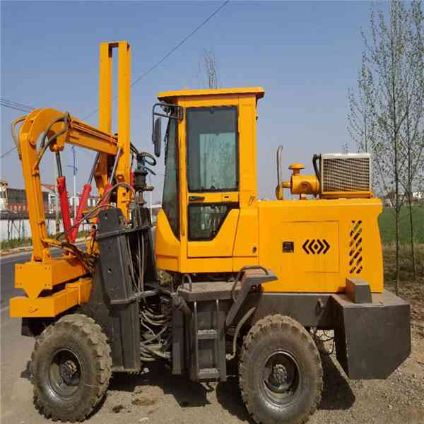 供應液壓護欄打樁機 高速公路護欄打樁機 裝載機護欄打樁機廠家