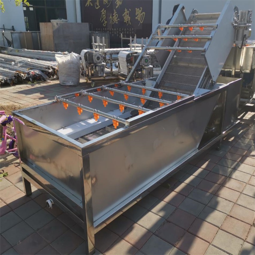 果蔬氣泡清洗機(jī) 食品清潔機(jī) 河北大型清洗流水線設(shè)備定制
