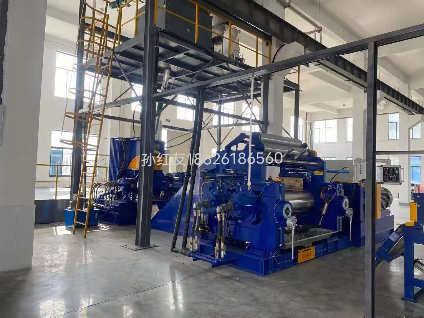 上海密煉機中心系統供料設備 110升密煉機 提升機 22寸開煉機