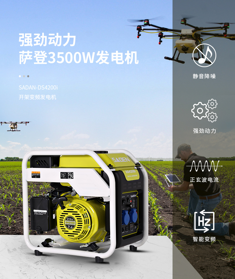 薩登3.5KW數碼發電機
