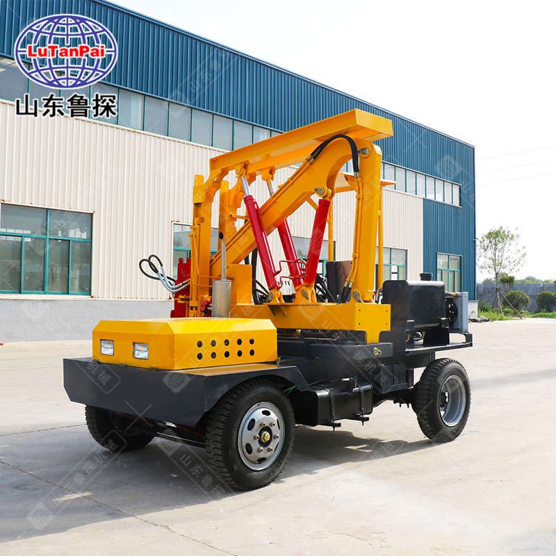魯探DZC-Ⅰ型裝載式護欄打拔一體機高速公路護欄打樁機 建筑圍欄