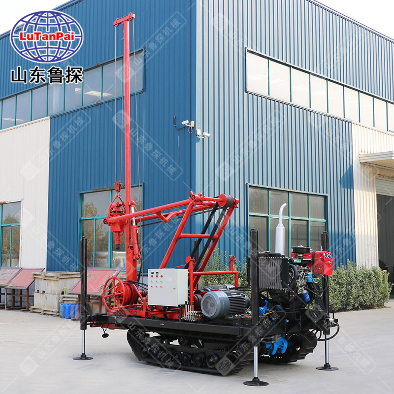山東魯探供應(yīng)履帶式螞蚱腿打井機(jī)柴電兩用打井機(jī)