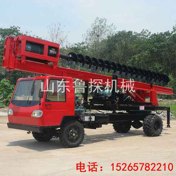 供應魯探雙排座防汛打樁機小型樁工長螺旋鉆機工程地基打樁機