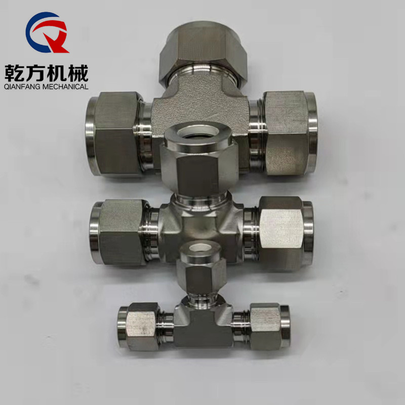 浙江工廠304/316/C-276/2205/2507材質(zhì)卡套三通，卡套快接三通