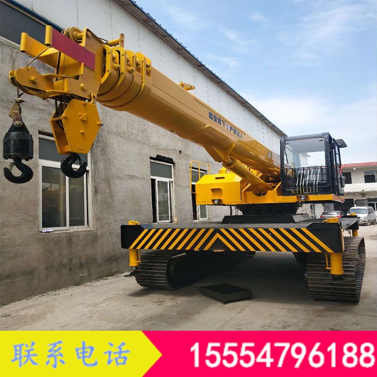 廠家定做6-20噸履帶隨車吊 小型履帶運(yùn)輸?shù)?多地形伸縮履帶吊