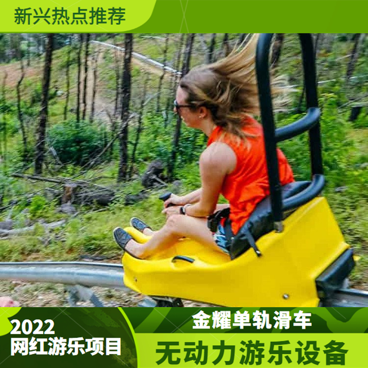 無動力單軌滑車 生態園戶外拓展設備 景區管軌式滑道