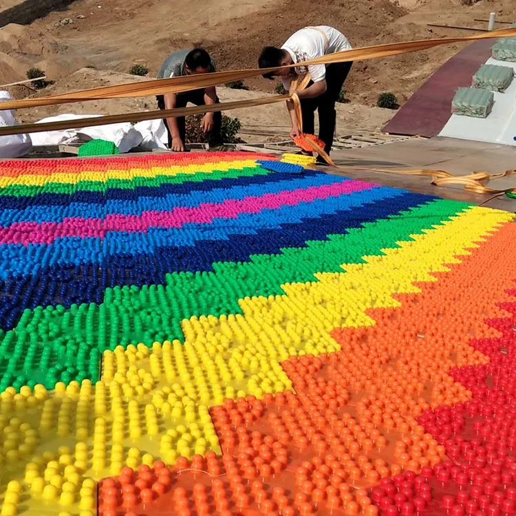 戶外無動力游樂設備 七色彩虹滑道 景區網紅游玩項目 場地規劃設計