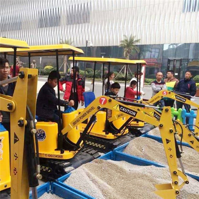 雙桿操作兒童挖掘機 小型家用挖土機 主題機械樂園 電動液壓系統