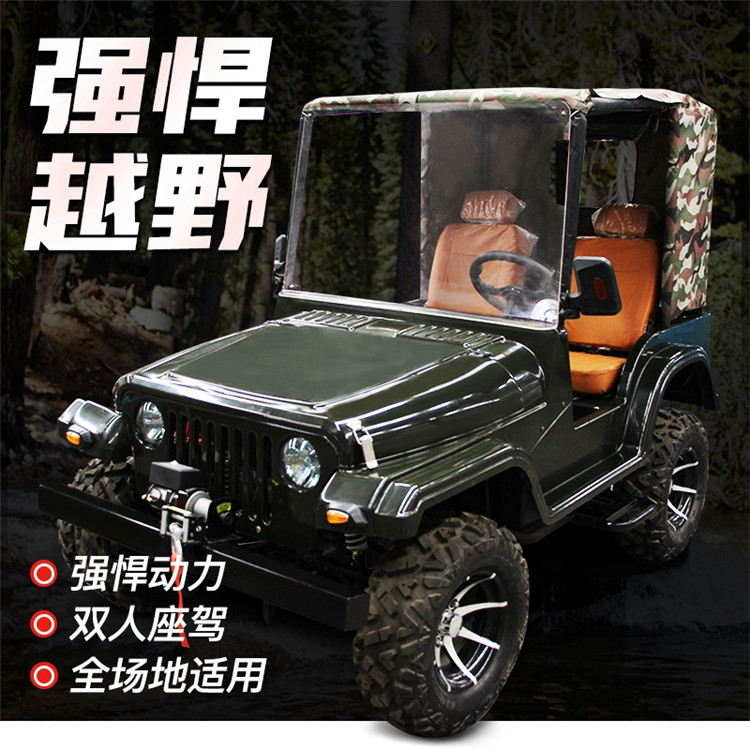 大人小孩都可玩的游樂設(shè)備 油電混驅(qū)動 雙人款雪地車