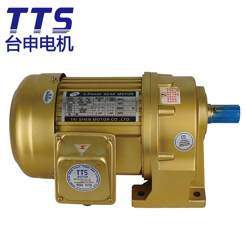 臺申電機現貨直供 200W 提升設備用 齒輪減速馬達
