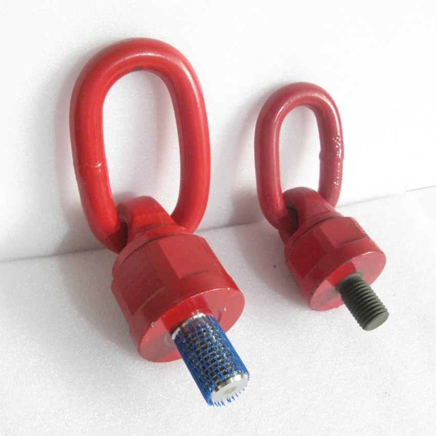 高強度起重吊環紅色旋轉吊環 萬向吊環機械吊裝工具