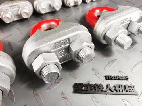 鐵人機械鋼絲繩夾卡頭6mm游樂設施電纜電線船用U型繩卡