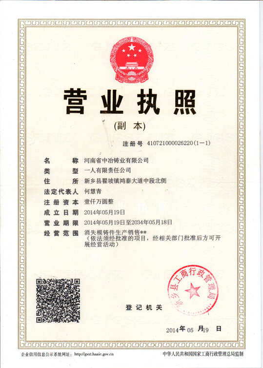 河南省中冶鑄業(yè)有限公司