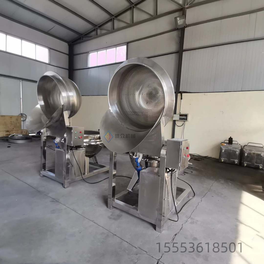 翻筐式肉制品鹵制夾層鍋 鴨貨豬蹄自動出料焯水鍋 液壓鹵煮夾層鍋