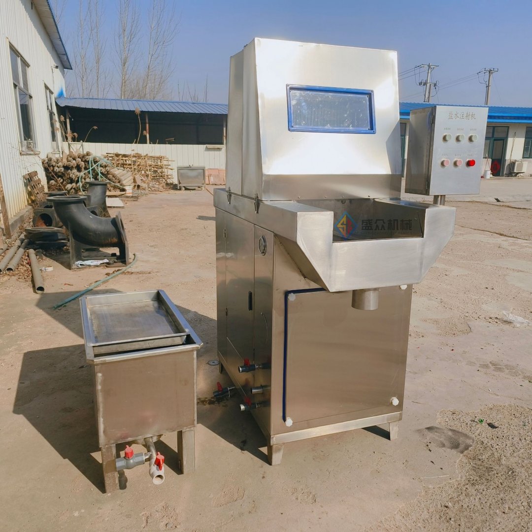 全自動牛肉干鹽水注射機牛肉白條雞注水增重機 全套牛肉干加工設(shè)備
