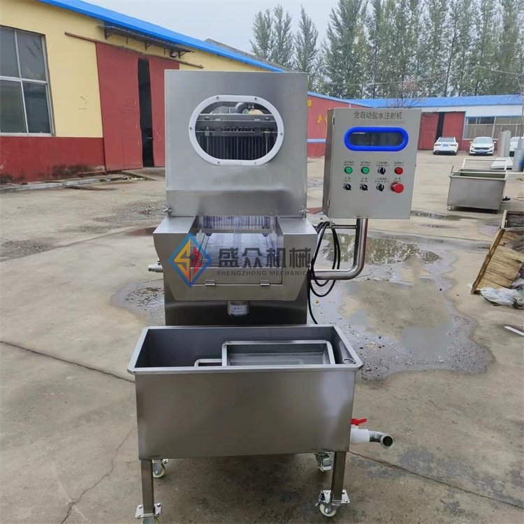 牛肉干連續(xù)式鹽水注射機 全自動可帶骨鹽水注射機 小型牛肉干設(shè)備